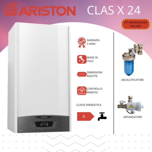 caldaia-a-camera-aperta-ariston-clas-x-24-compresa-installazione